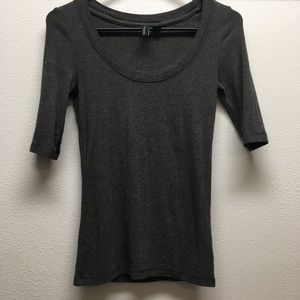 S CYNTHIA ROWLEY soft dark heather pullover
